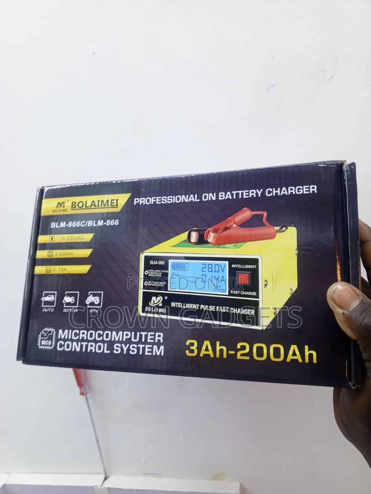 BLM-866c Automatic Car Battery Charger for 12v and 24v
