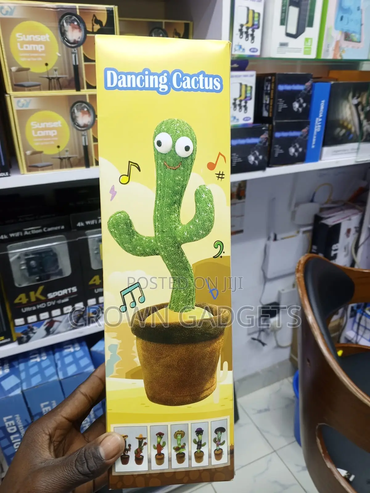 Dancing Cactus Toy Singing Talking Plush With Led Lights