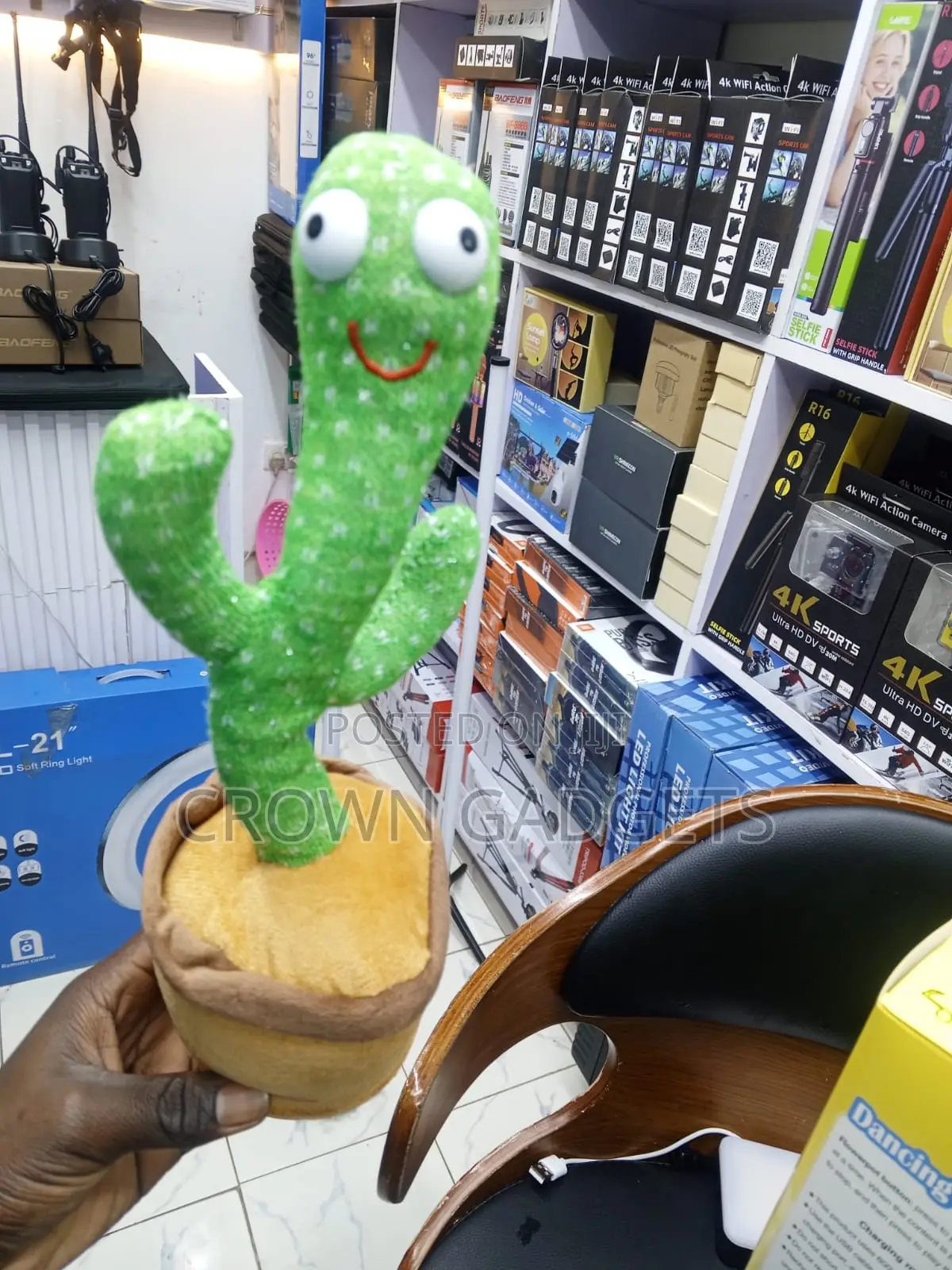 Led Dancing Cactus Toy Talking Plush for Kids and Babies