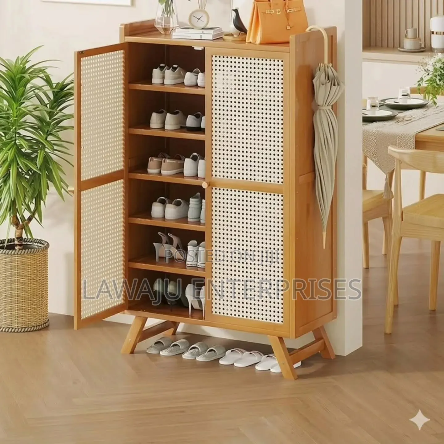 Bamboo Shoe Cabinet