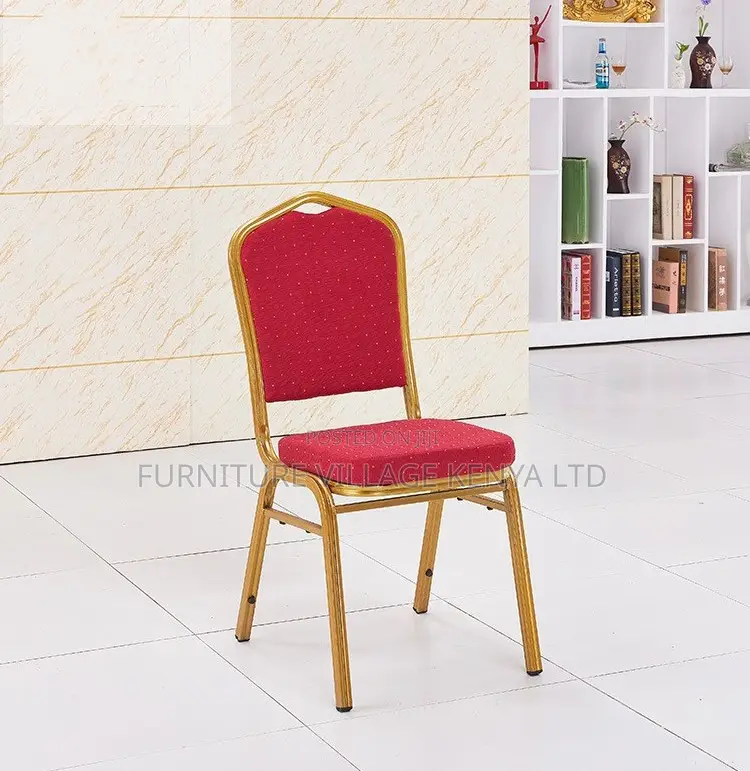 Stackable Metal Frame Upholstered Banquet Chair