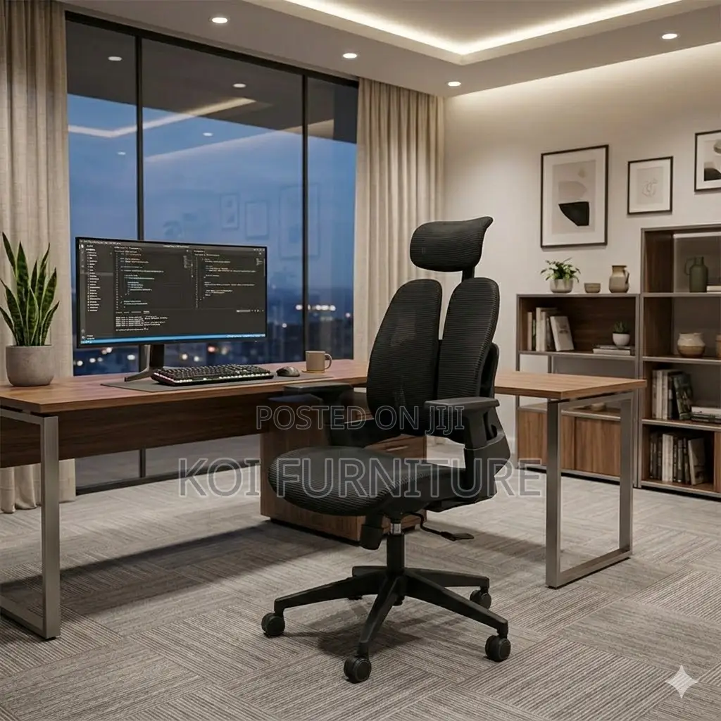 Office Chairs; Executive Orthopedic Office Chair With Dual Backrest