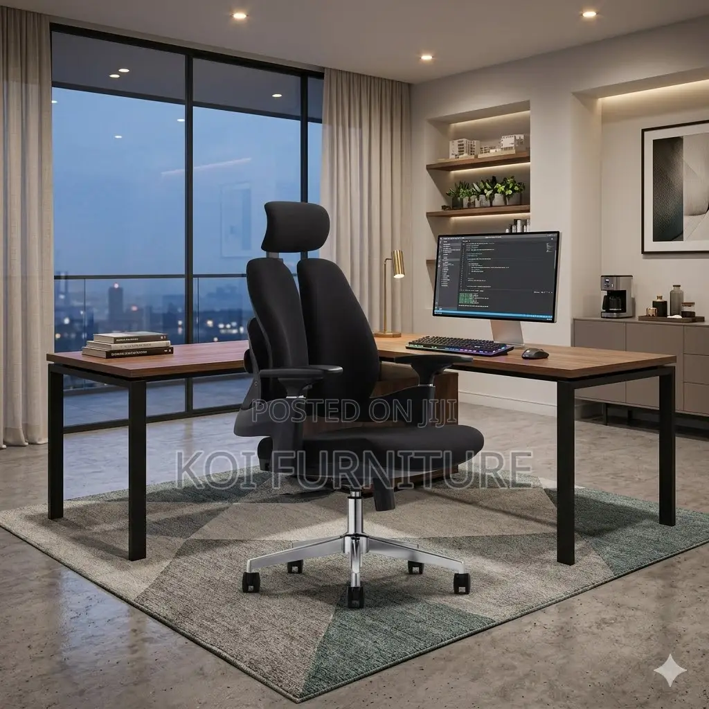 Office Chairs; Executive Orthopedic Office Chair With Dual Backrest