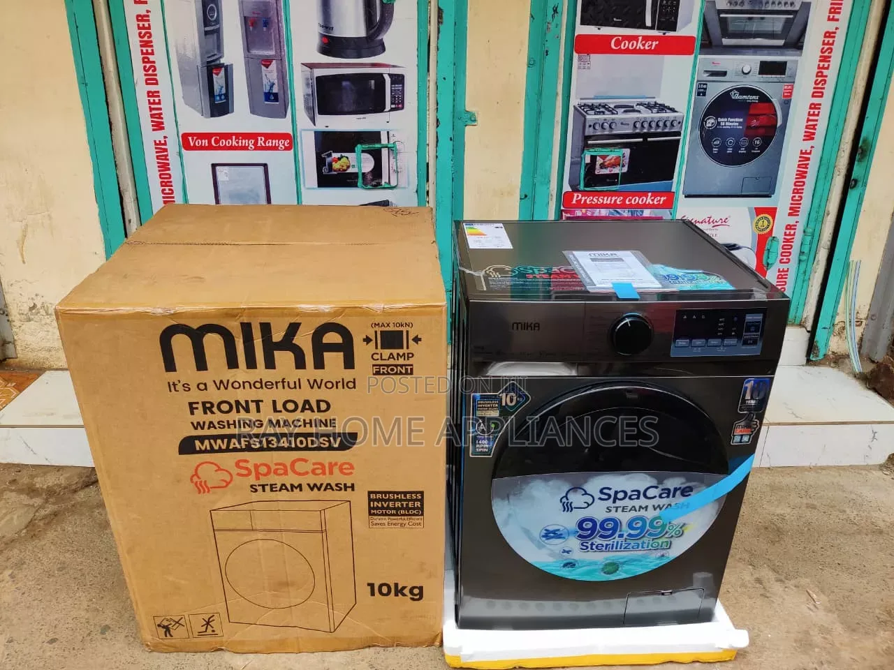 10kgs Front Load Mika Washing Machine Wash and Spin