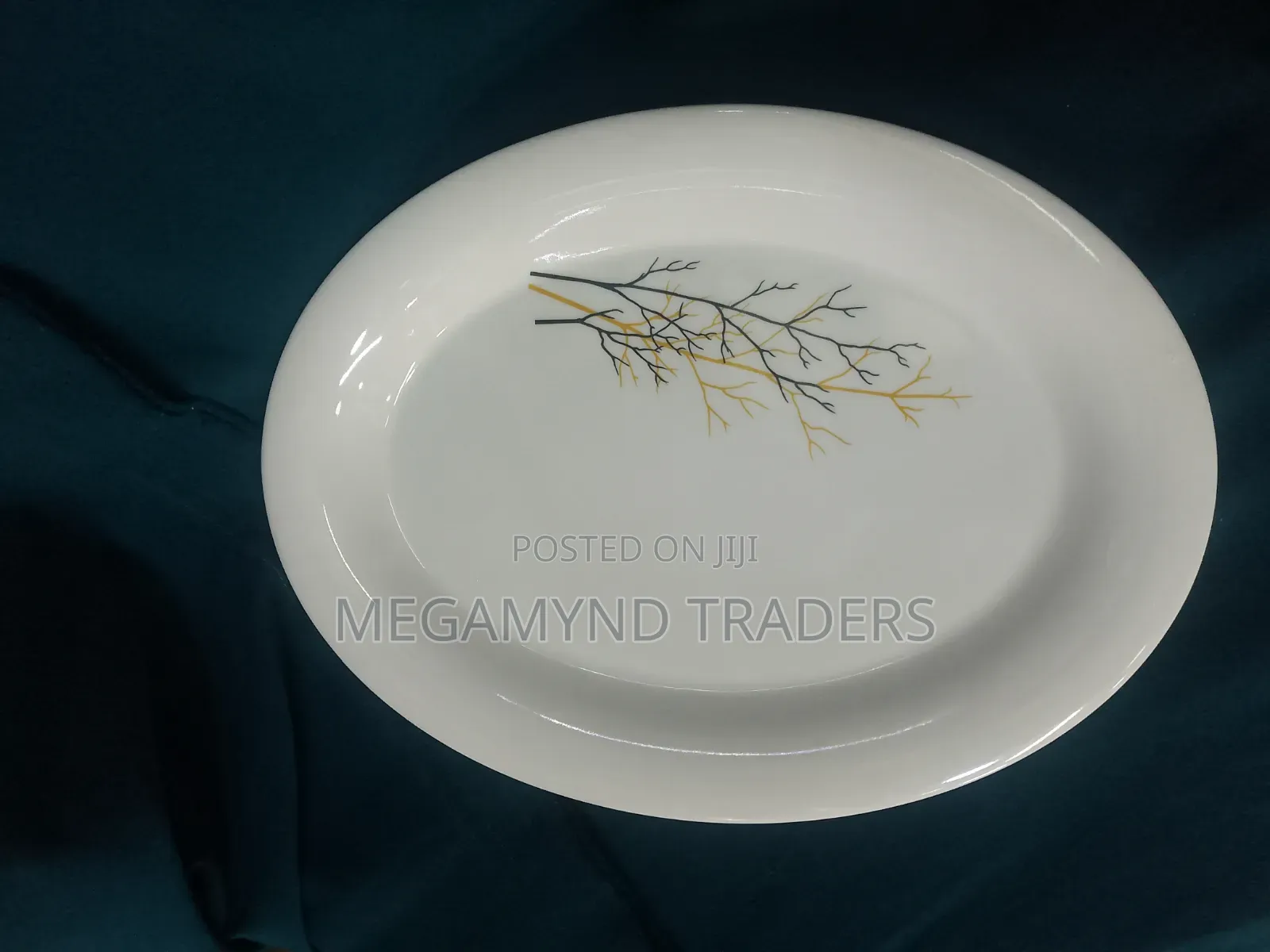 12pc Melamine Oval Plate 30cm
