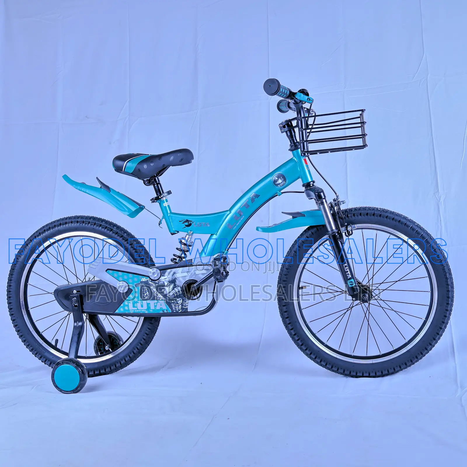 Luta Kids Bicycle With Training Wheels Front Basket