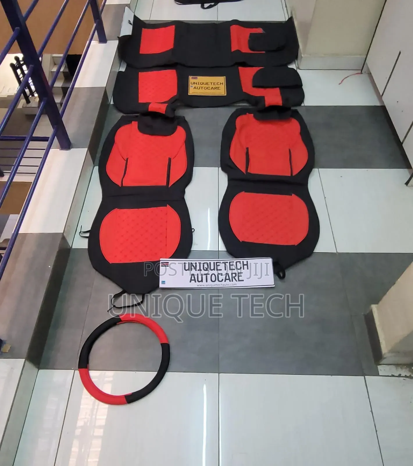 Full Set Crown Leather Seat Covers 5 Seater