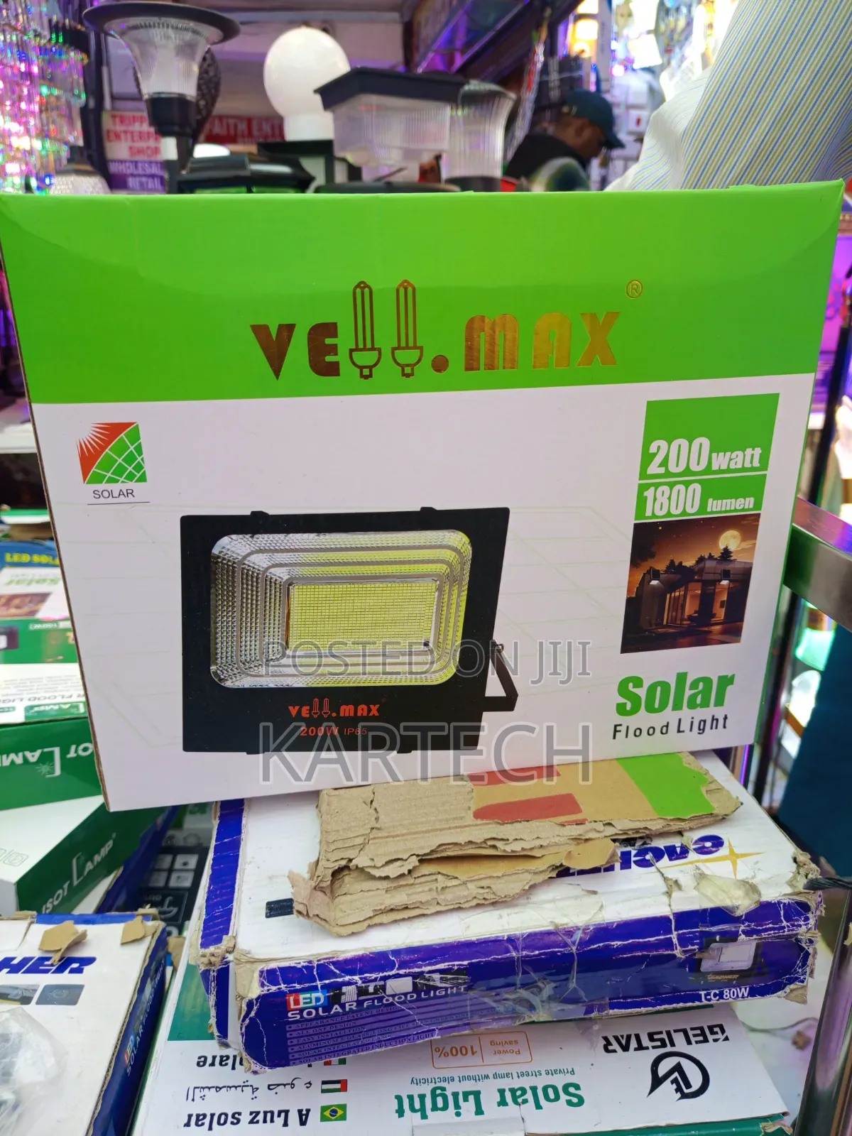 Vellmax 200w Solar Flood Light Outdoor Security Lamp