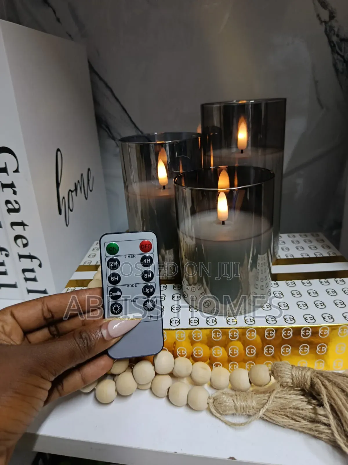 A Set Of 3 Led Smokeless Non Drip Candles