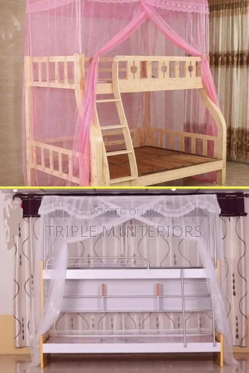 Upgrade Your Bedroom With Elegant Top-Square Double Decker Nets.