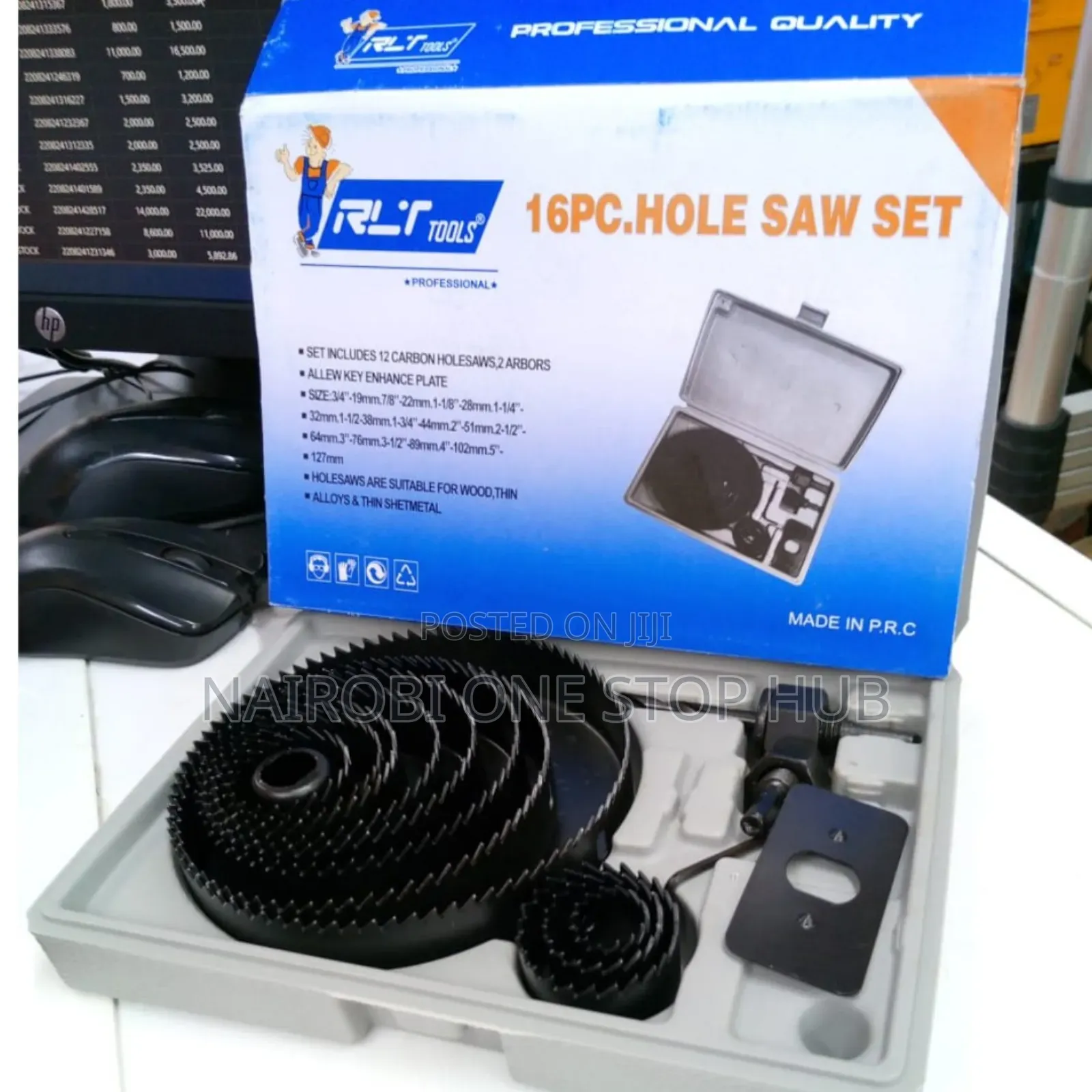16 Pieces Hole Saw Set