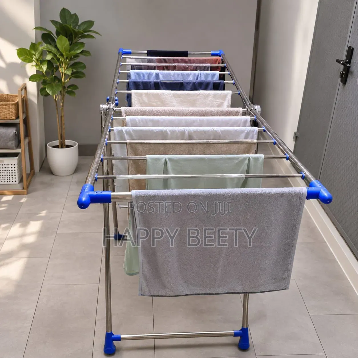 *Heavy Duty Big Size Portable Stainless Steel Cloth Drying Rack