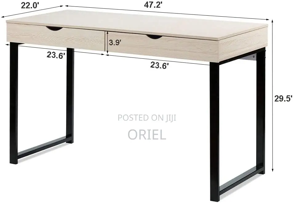 Office Desk : Office Study Desk With 2-Storage Drawers