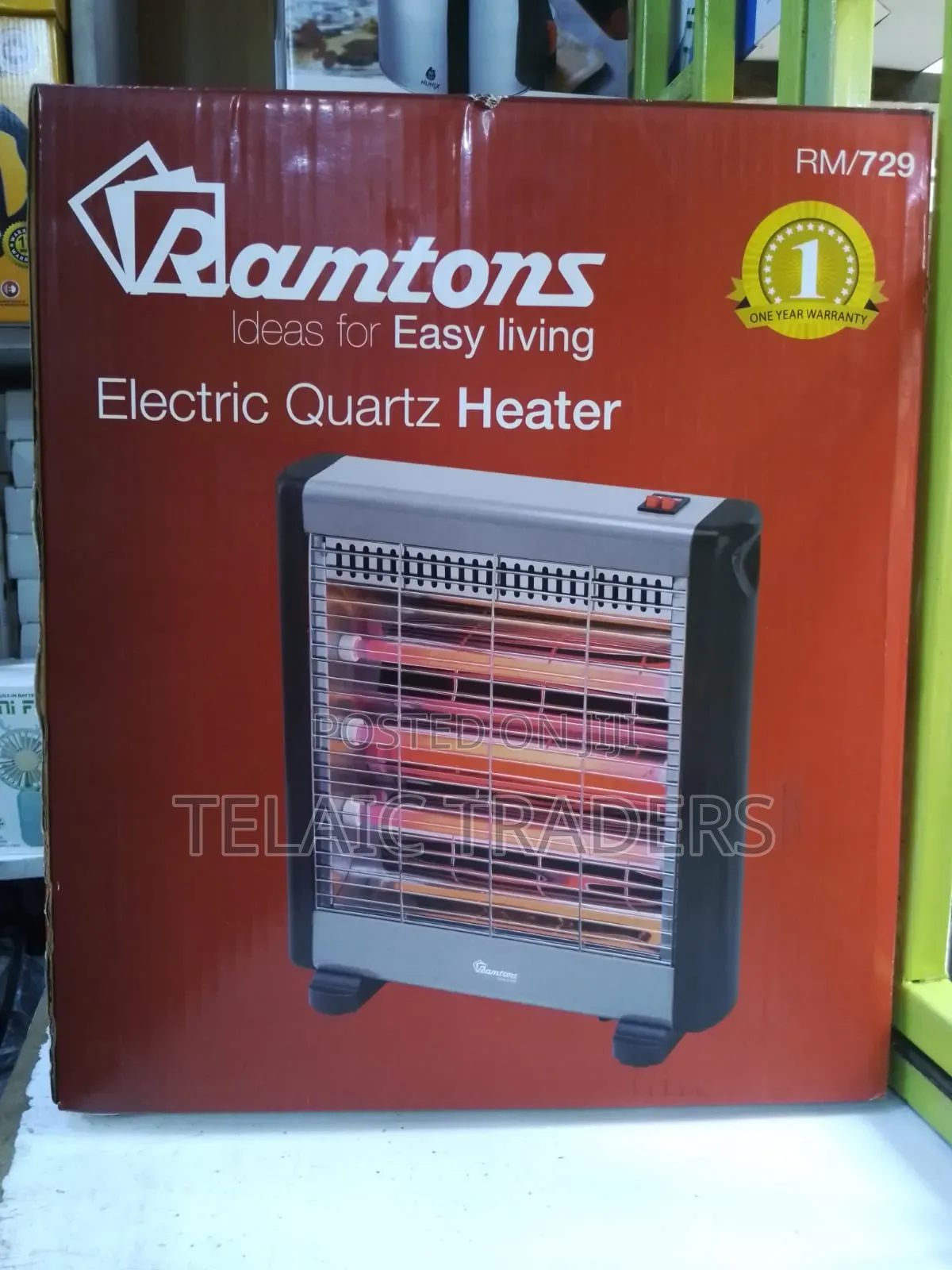 Ramtons Electric Quartz Heater Rm/ 729