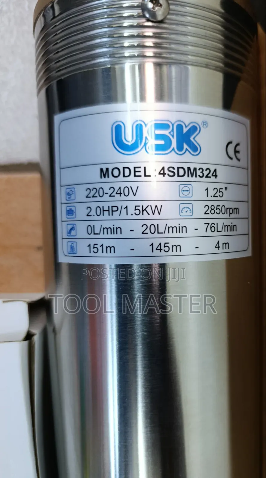 2hp Usk Electric Submersible Pump/150m Head Submersible Water Pump