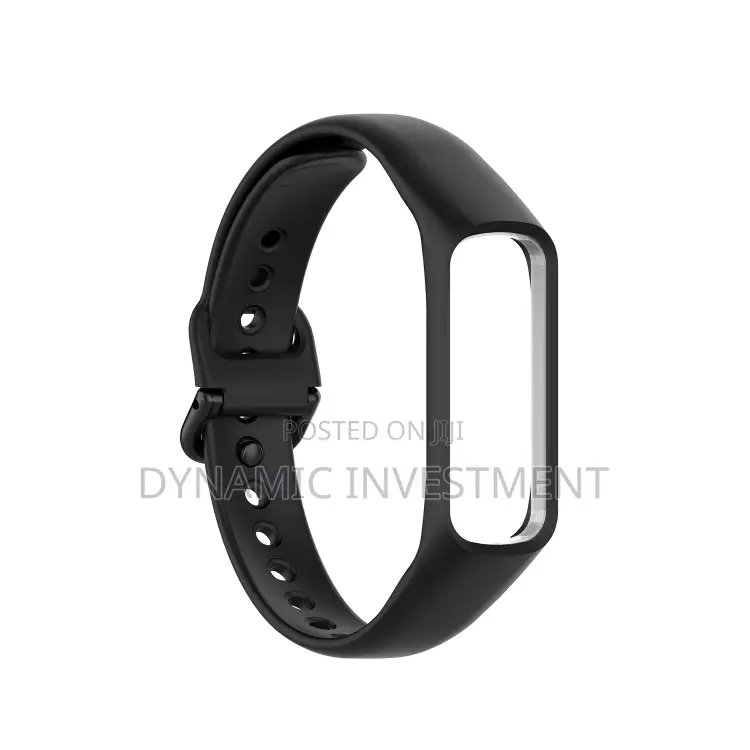 Samsung Galaxy Fit 2 Silicone Watch Band Strap (Black)