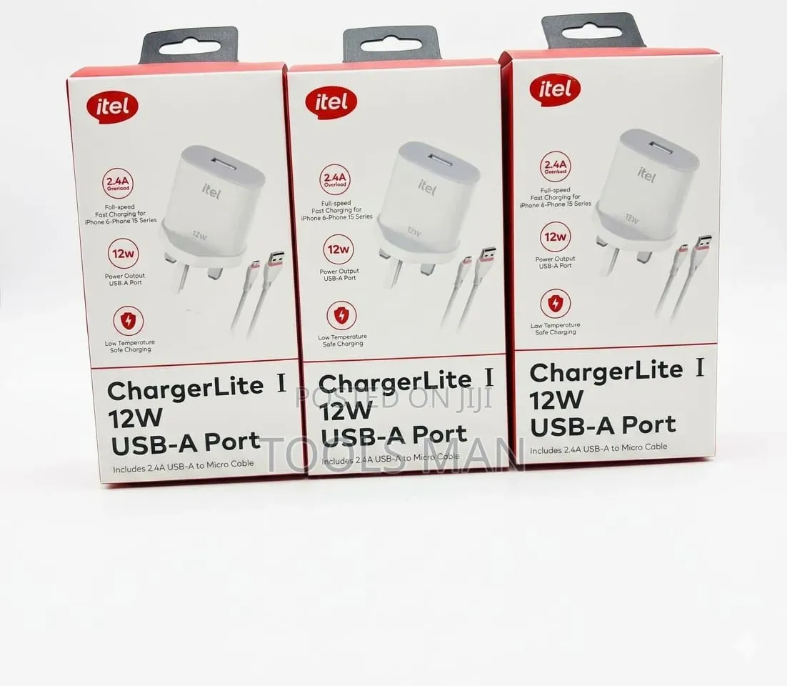 Itel 12w Chargerlite I Fast Wall Charger + Micro Usb Cable.