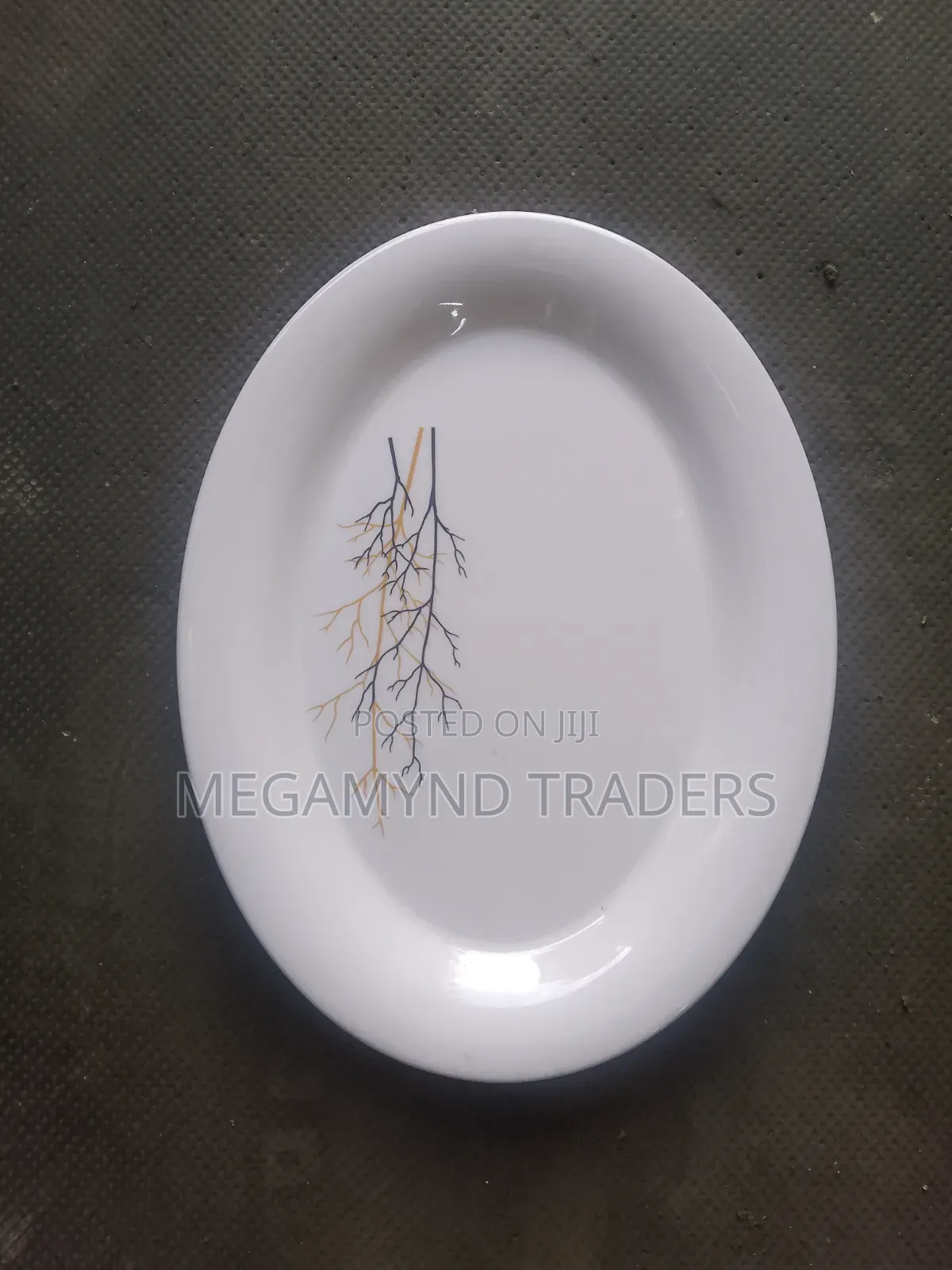 12pc Melamine Oval Plate 30cm