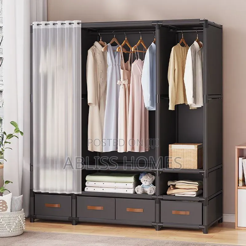 Elegant Heavy Duty Metallic Wardrobe
