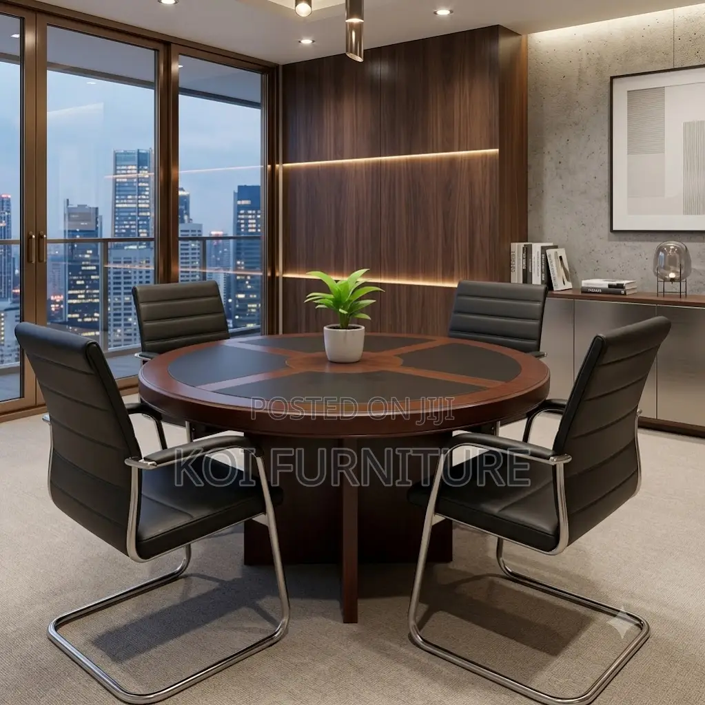 Boardroom Table; 1.2 Meters Mahogany Round Conference Table