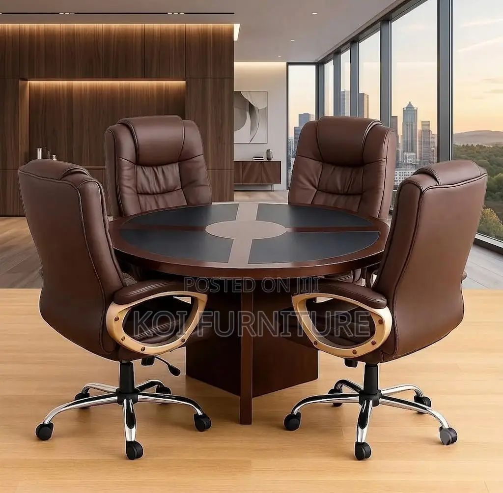 Boardroom Table; 1.2 Meters Mahogany Round Conference Table