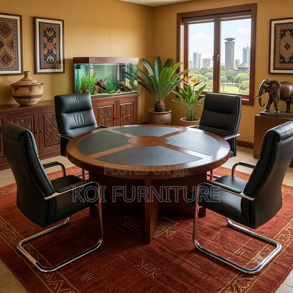Boardroom Table; 1.2 Meters Mahogany Round Conference Table