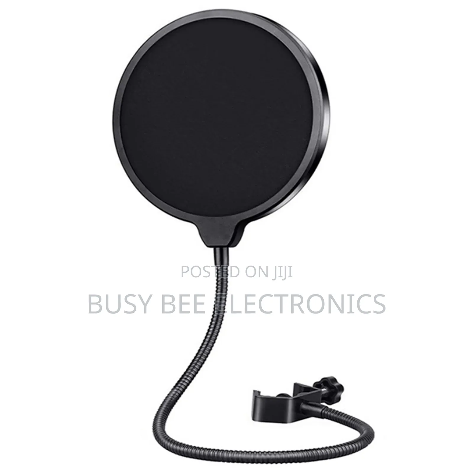 Microphone Pop Filter With Flexible Gooseneck