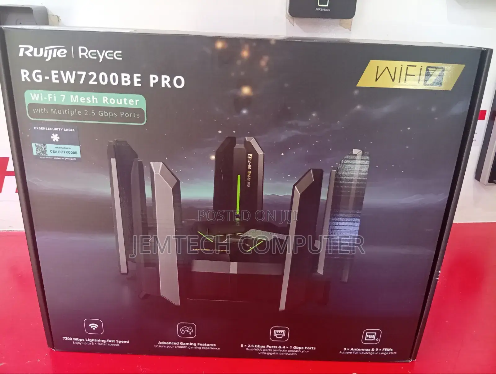 Ruijie Rg-Ew7200be Pro, Cloud-Managed 7200 MBPS Wi-Fi 7 Gaming Router