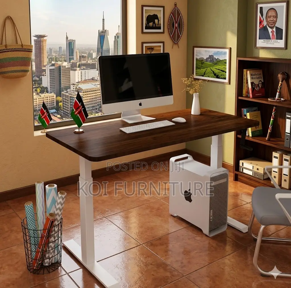Office Desk; 1400mm Adjustable Home Office Desk With Dual Motors