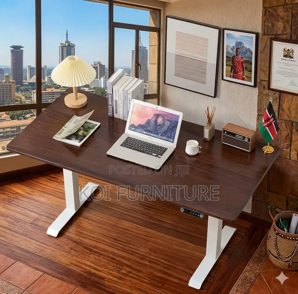 Office Desk; 1400mm Adjustable Home Office Desk With Dual Motors