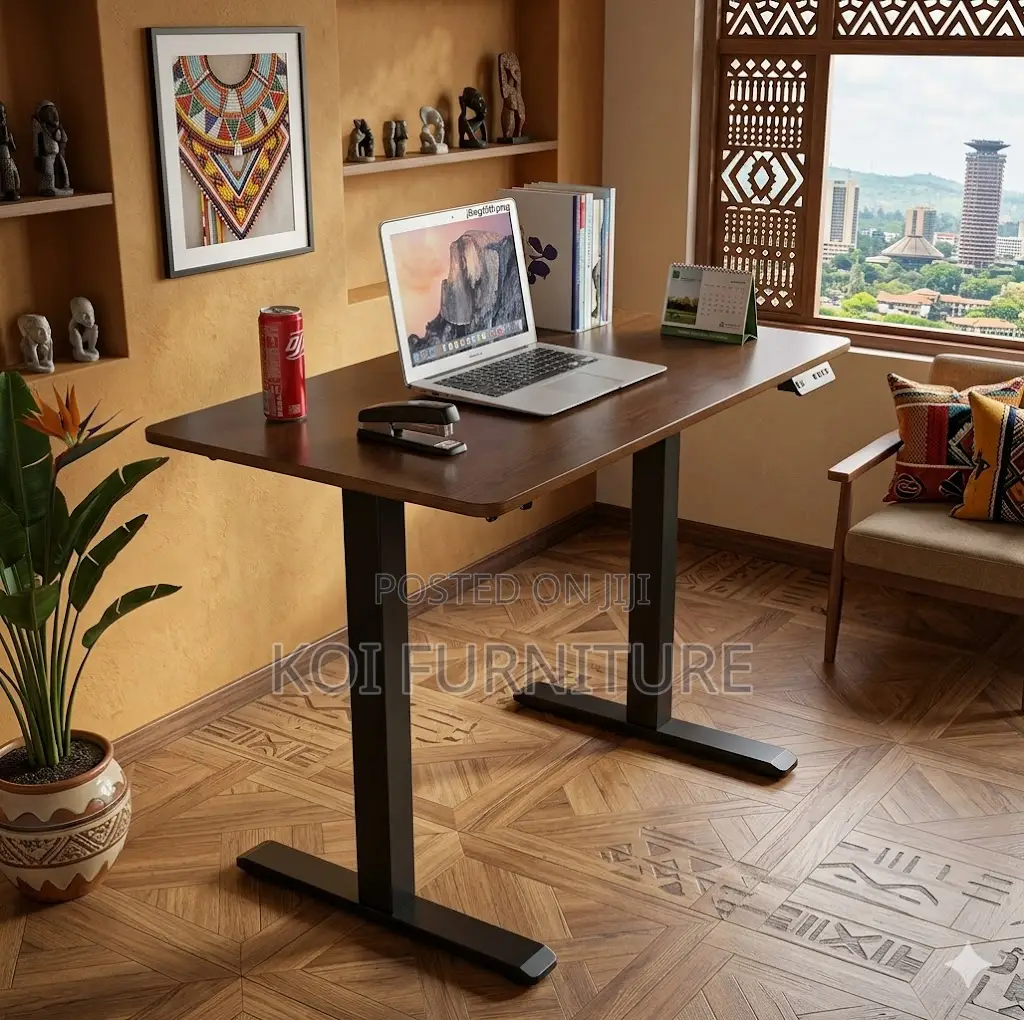 Office Desk; 1400mm Adjustable Home Office Desk With Dual Motors
