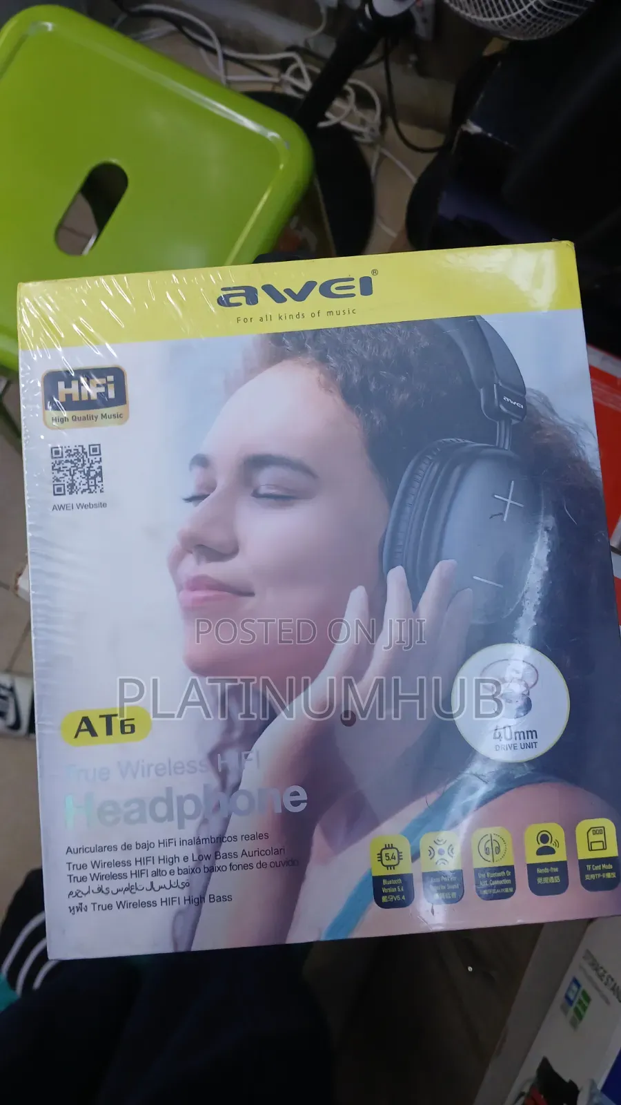 Awei At6 Hi-Fi Wireless Headphones