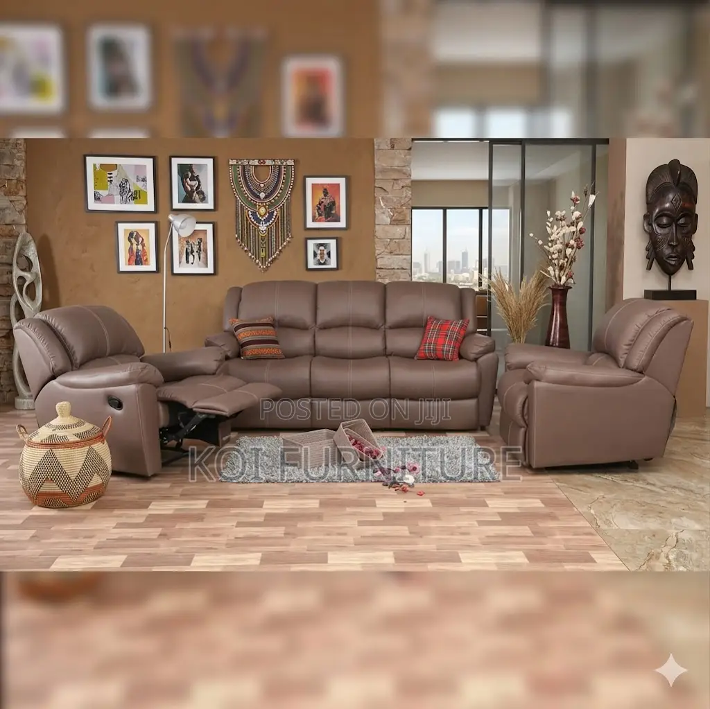 Reclining Six Seaters Home Living Room Sofa Set
