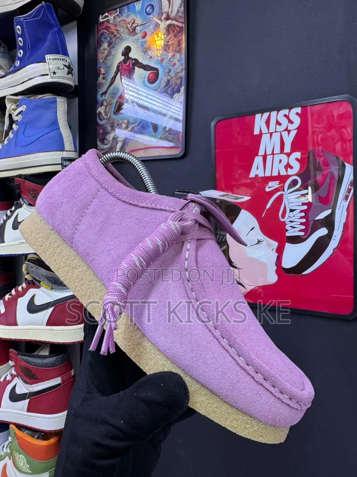 Clarks Originals Wallabee Pink Suede.