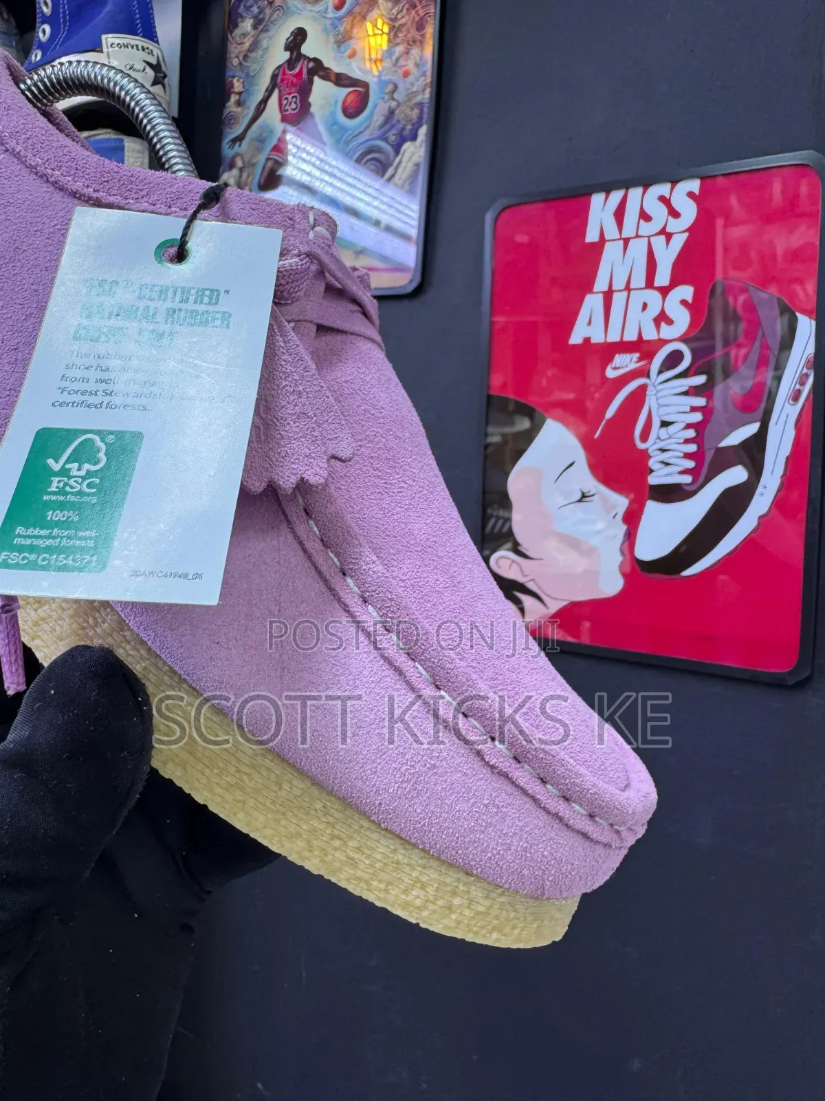 Clarks Originals Wallabee Pink Suede.