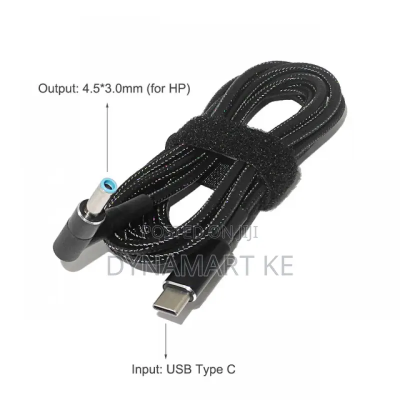 Usb C to Hp 4.5x3.0mm Laptop Cable Dual Chip Pd E-Marker 100w