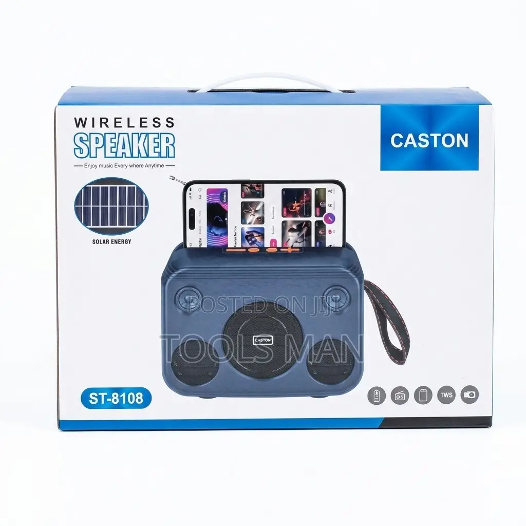 Wireless Solar Bluetooth Speaker,Usb,Tf Card,Fm Radio Caston St-8108