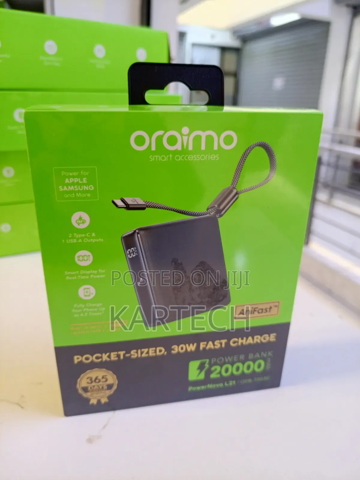 Oraimo Powernova L21 20000mah 30w Fast Charging Power Bank