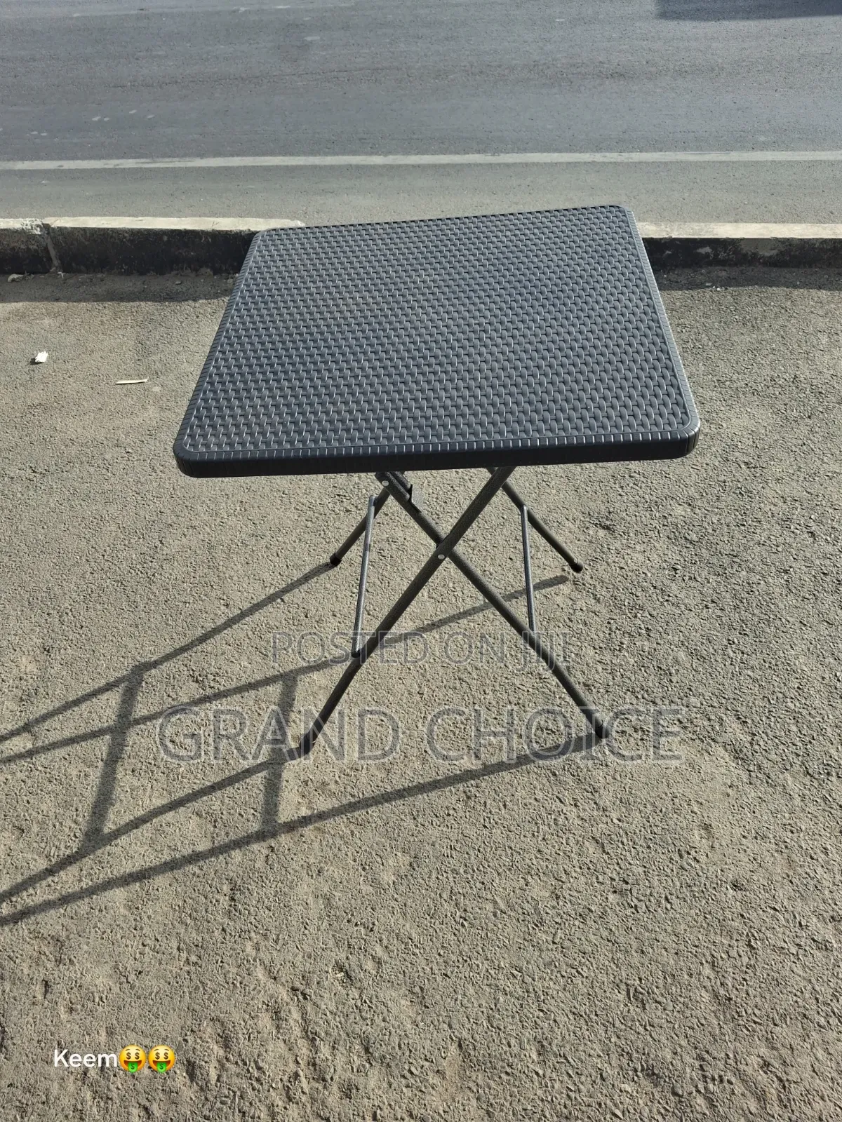 Square Black Foldable Table