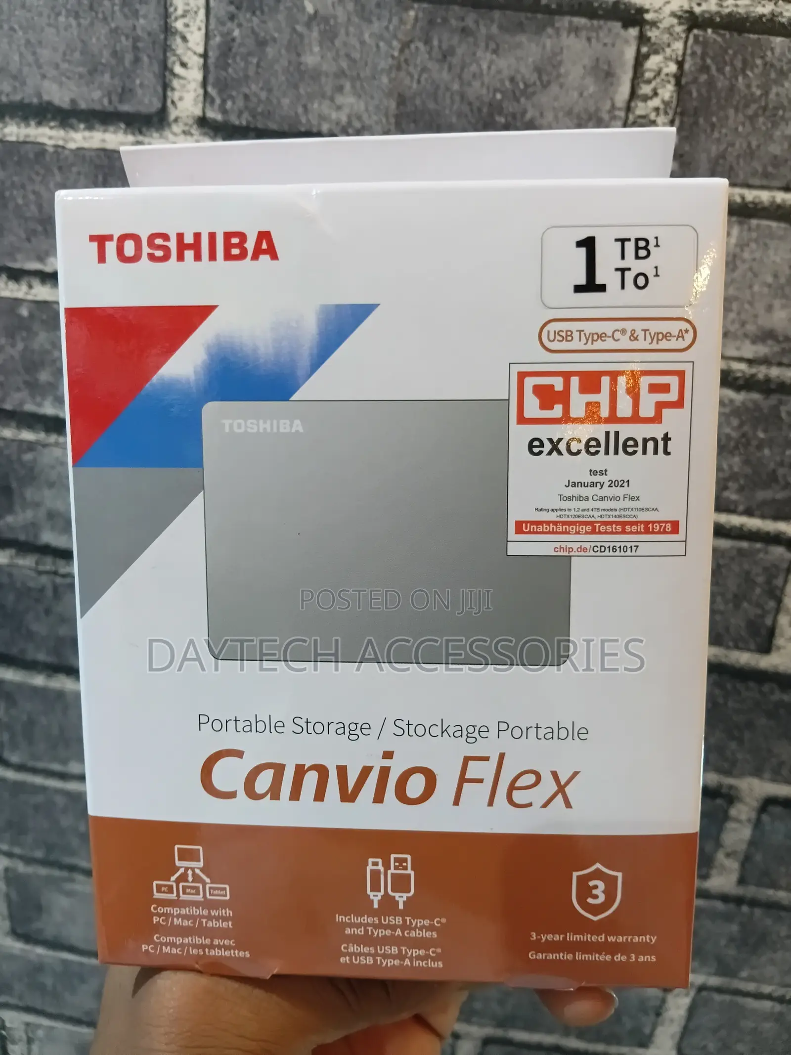 Toshiba Canvio Flex 1tb Portable External Hard Drive.