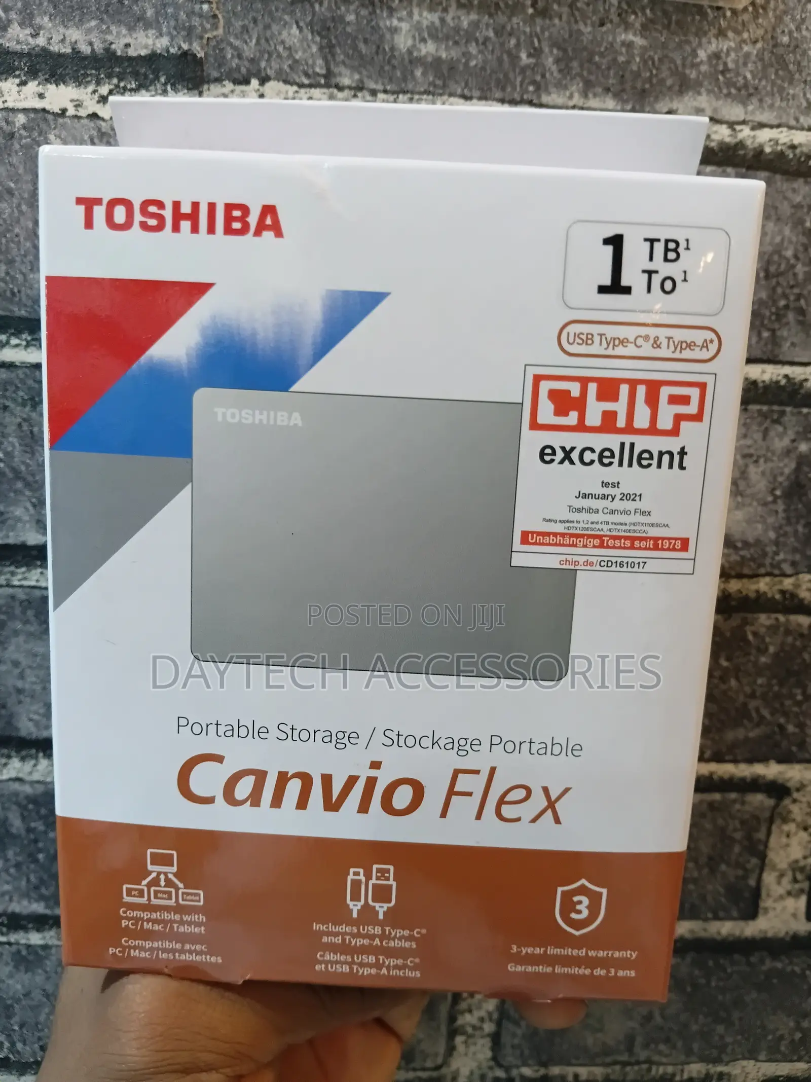 Toshiba Canvio Flex 1tb Portable External Hard Drive.