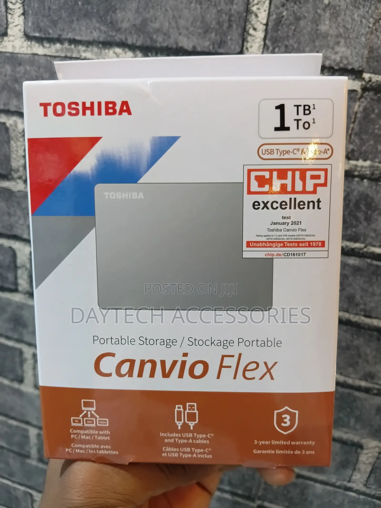 Toshiba Canvio Flex 1tb Portable External Hard Drive.