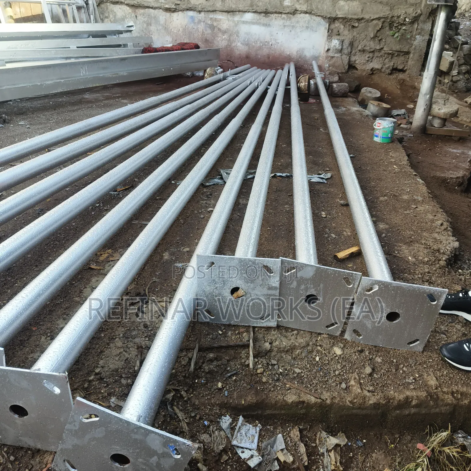 Galvanized Mild Steel Road and Street Light Poles Made on Order