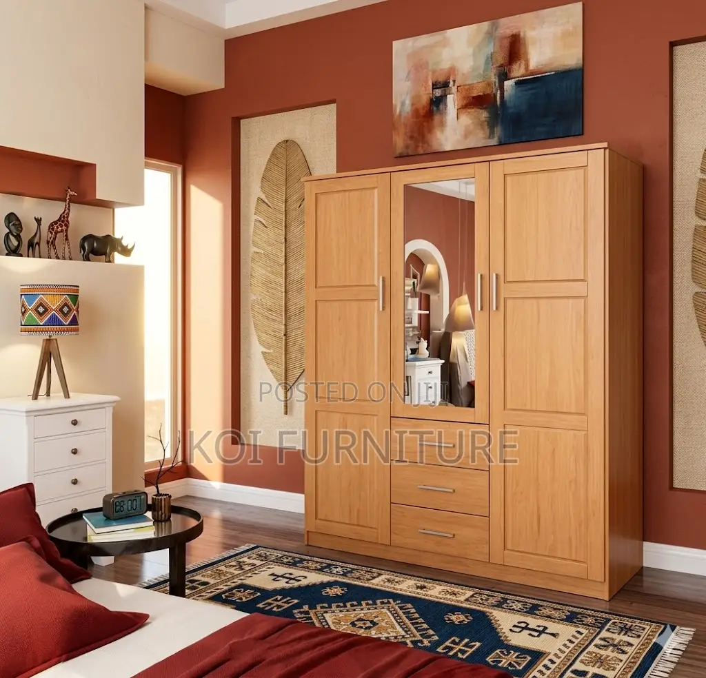 Home Wooden Bedroom Wardrobe Cabinet