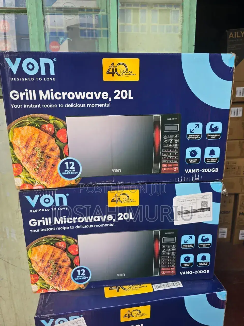 Von 20l Digital Microwave With Grill