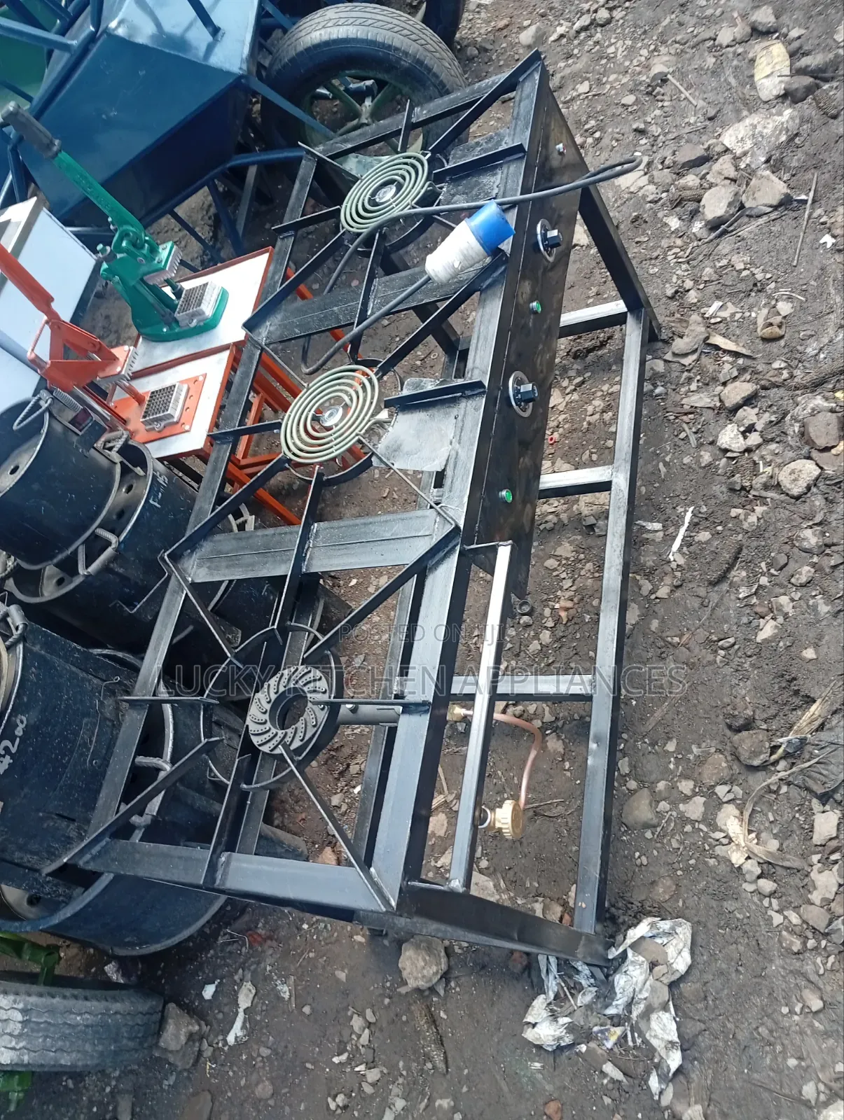 Combined Three Burner Electric and Gas.