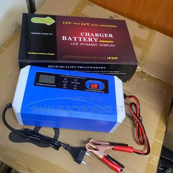 Fast Auto Charger LCD Display 10a 12v 24v Wet Gel Battery