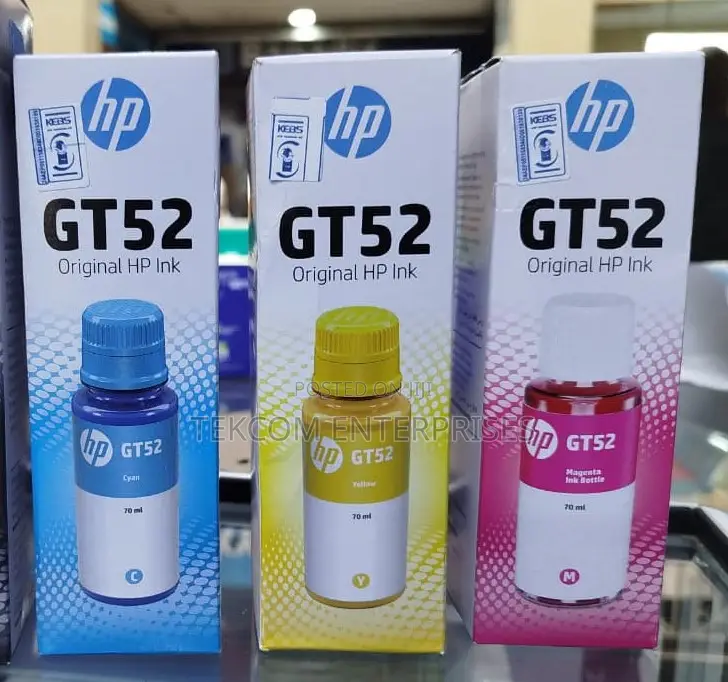 Hp Gt52 Original Ink Bottle(Cyan,Yellow,Magenta)