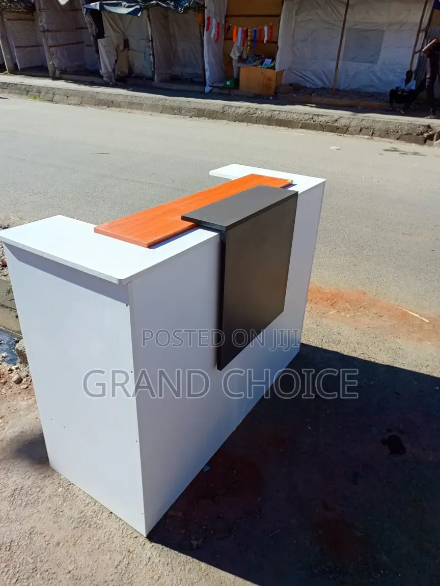 White Office Front Reception Desk