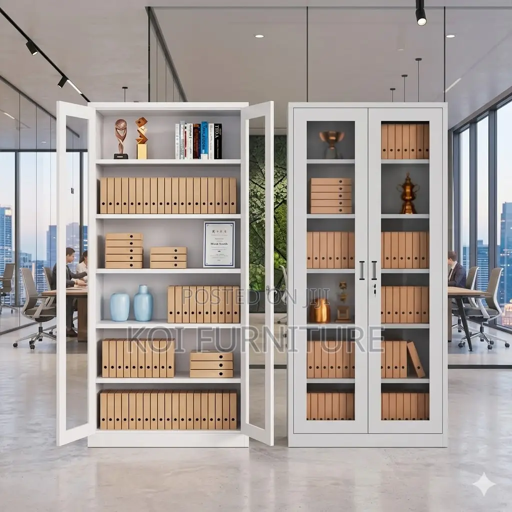 Office Cabinet; Two Doors Glass Office Filing Cabinet